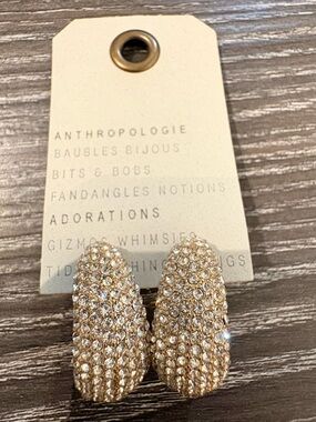 Anthropologie Pave Earrings. NWT